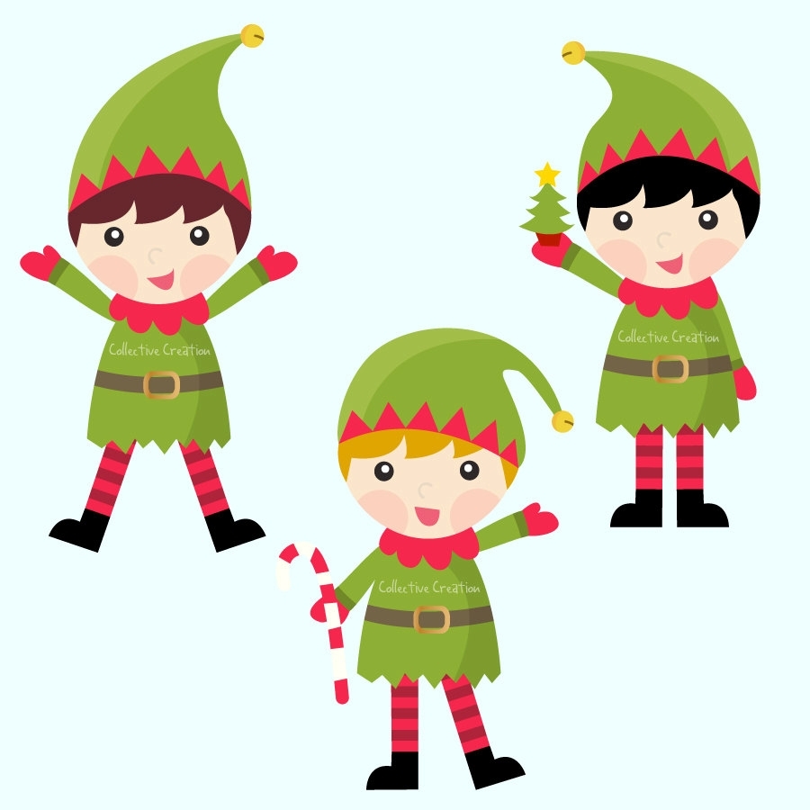 900x900 Awesome Christmas Elf Clipart Design