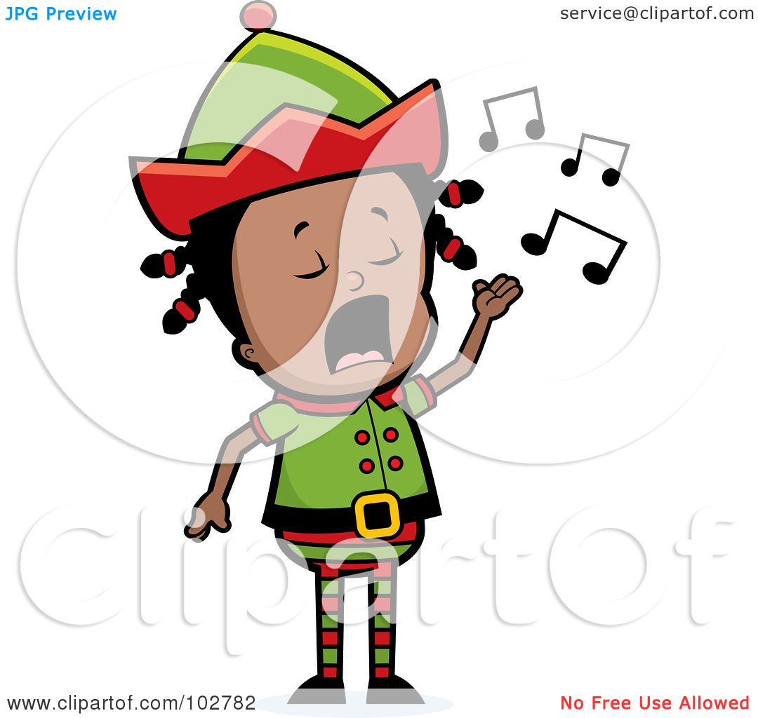 1080x1024 Royalty Free (Rf) Clipart Illustration Of A Little Black Elf Girl