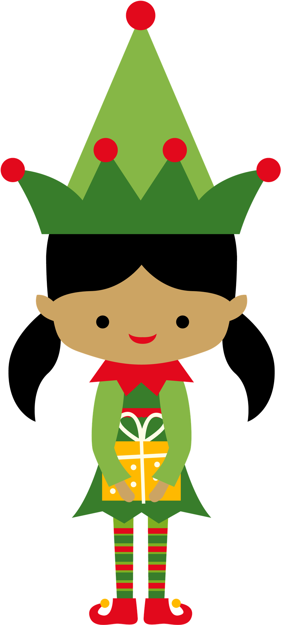 900x1997 Christmas Girl Elf Clip Art Clip Art