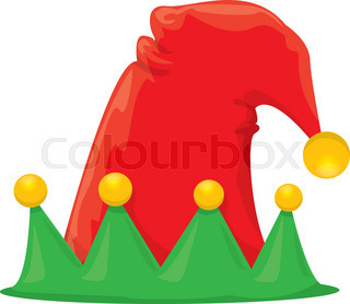 320x278 Christmas Hats Clip Art. Vector Cartoon Illustration With Simple