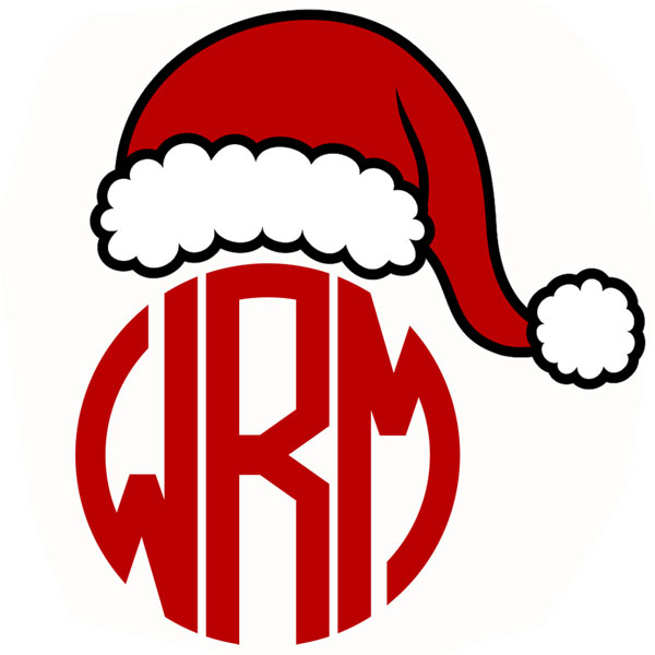 600x600 Santa Hat Clipart Monogram