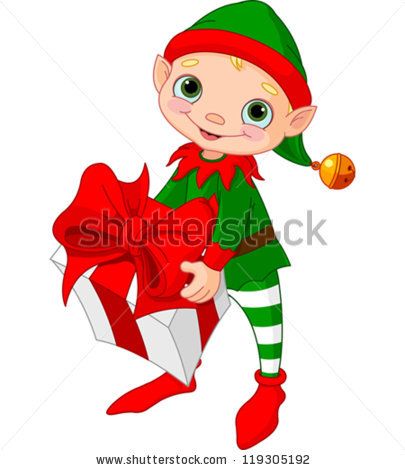 405x470 Christmas Elf Holding Gift By Pushkin, Via Shutterstock
