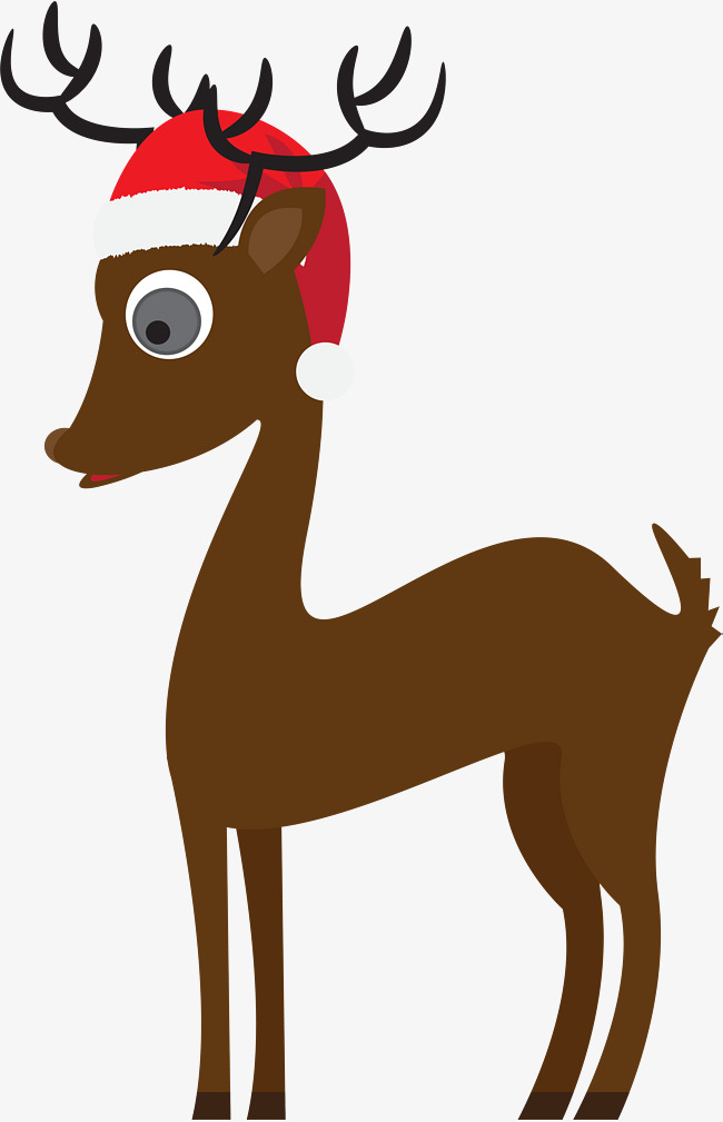 650x1009 Brown Elk, Milu Deer, Watercolor, Red Hat Png Image And Clipart
