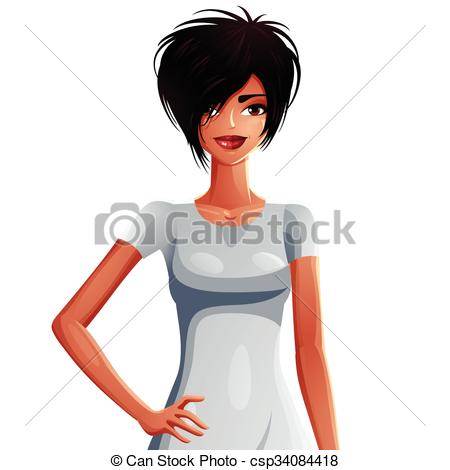 450x470 Hermoso, Lindo, Valor En Cartera De Mujer, Ella, Vestido, Clip