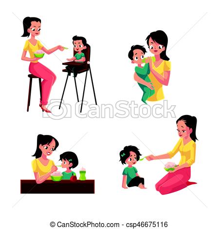 450x470 Hija, Ella, Sentado, Hijo, Madre, Clip