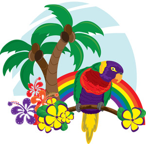 300x295 Hawaiian Island Clipart