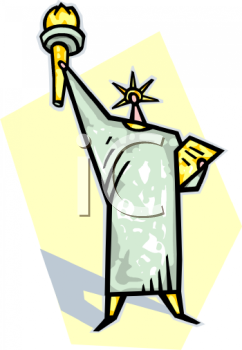 242x350 Statue Of Liberty Clipart
