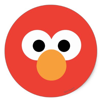 400x400 Elmo Face Art Classic Round Sticker