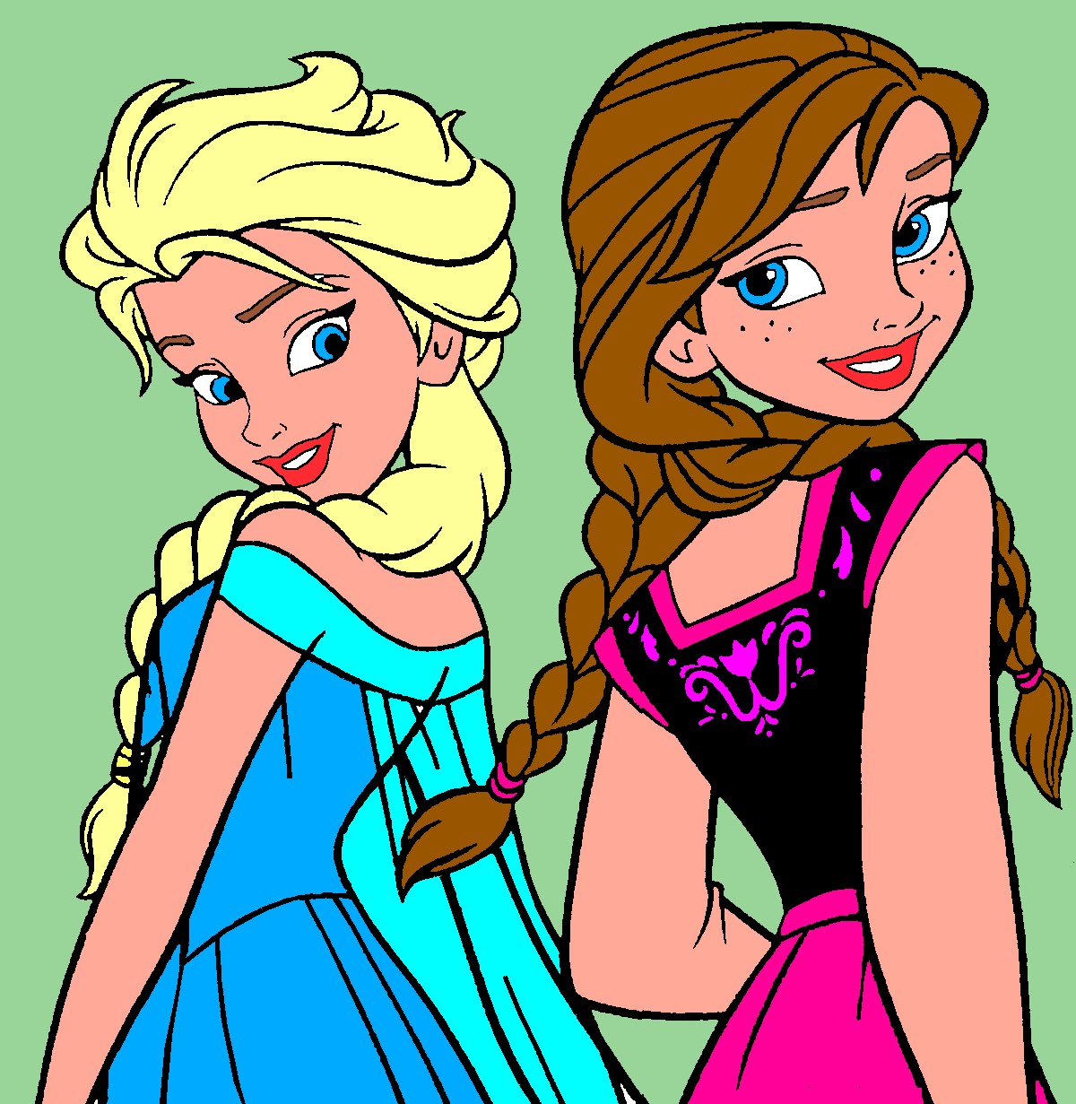 1200x1231 Frozen Elsa E Anna Coloring Pages
