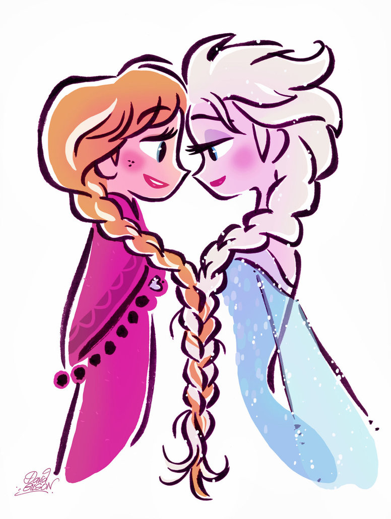 776x1030 Anna And Elsa Braided And Tangled Sisters By Princekido