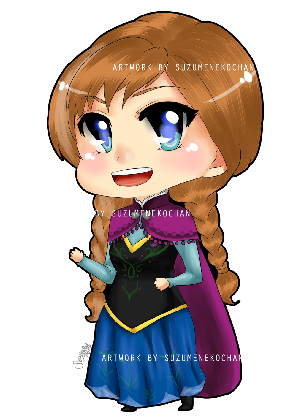 1024x1408 Frozen Anna Chibi 4x6 By Suzumecreates