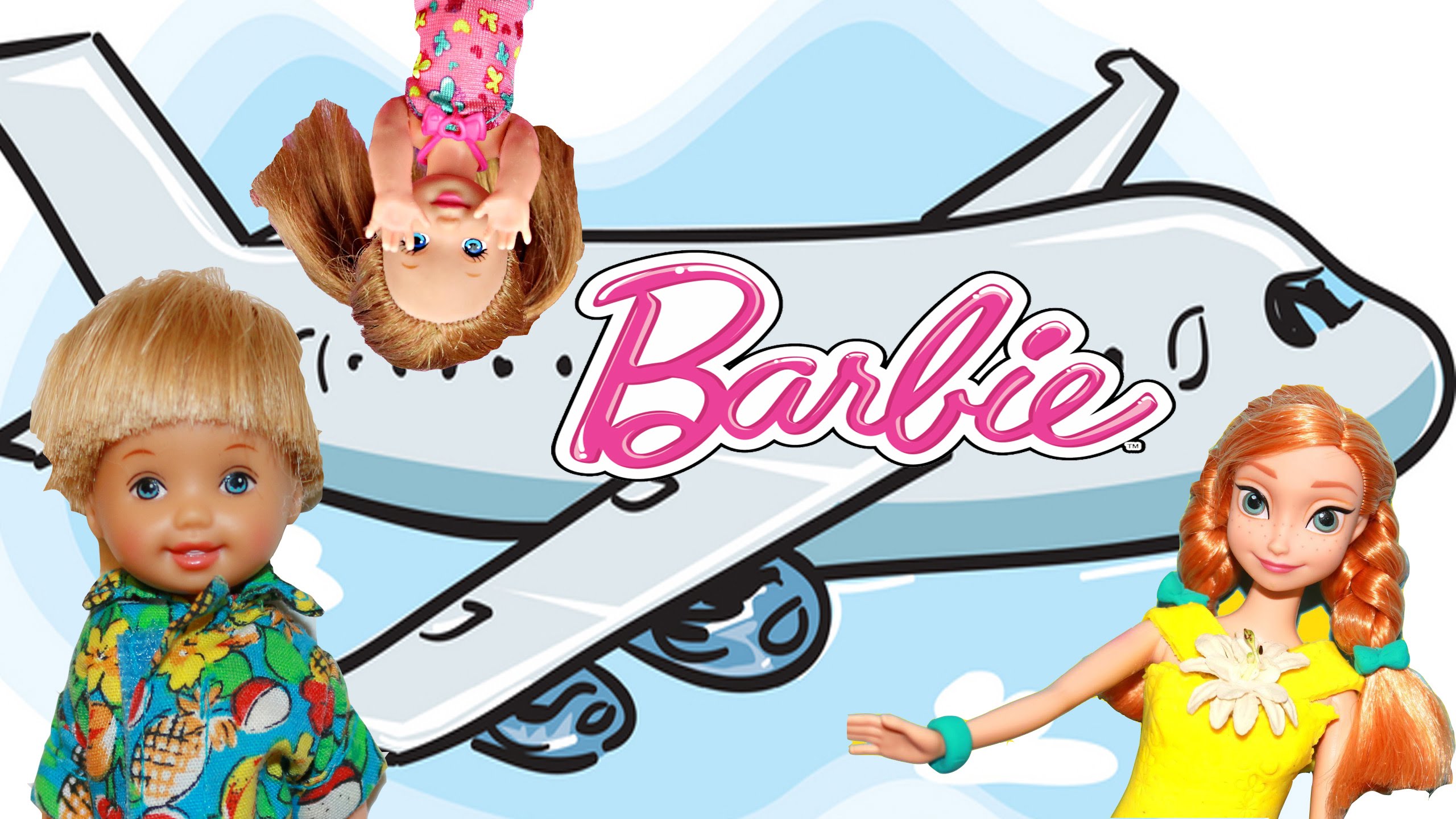 2560x1440 Barbie Airplane Go To Disneyland! With Disneycartoys