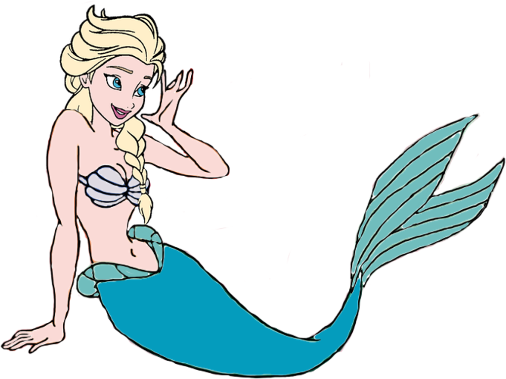1024x768 Mermaid Clipart Elsa