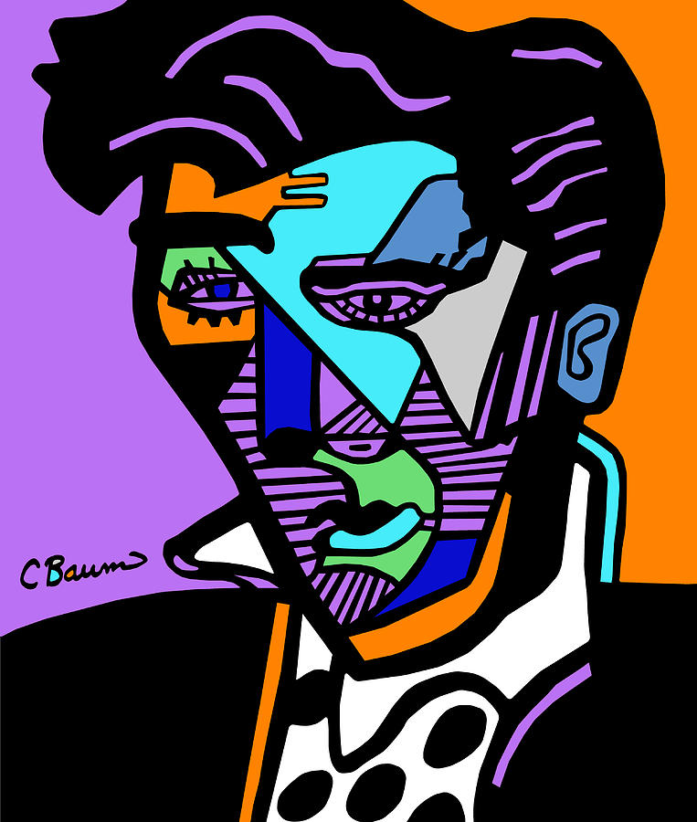 763x900 Elvis Presley Abstract Painting By C Baum