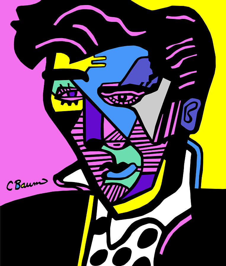 763x900 Elvis Presley Poster Painting By C Baum