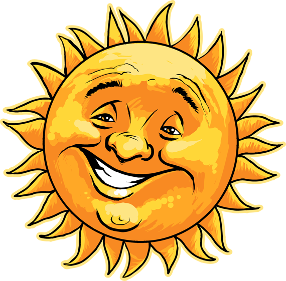 570x561 Sun Faces Carson Clipart