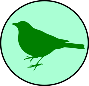 297x288 Emerald Circle Bird Clip Art