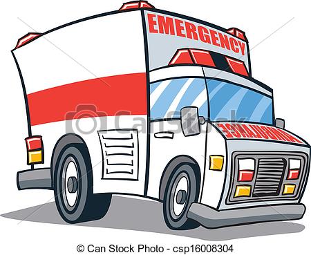 450x369 Cartoon Illustrated Ambulance Emergency Vehicle Vector Clipart