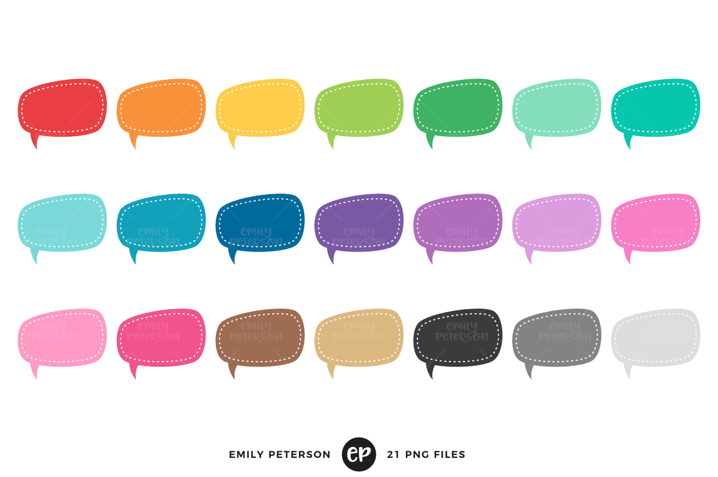 1400x931 Speech Bubble Clipart By Emily Peterson Studio