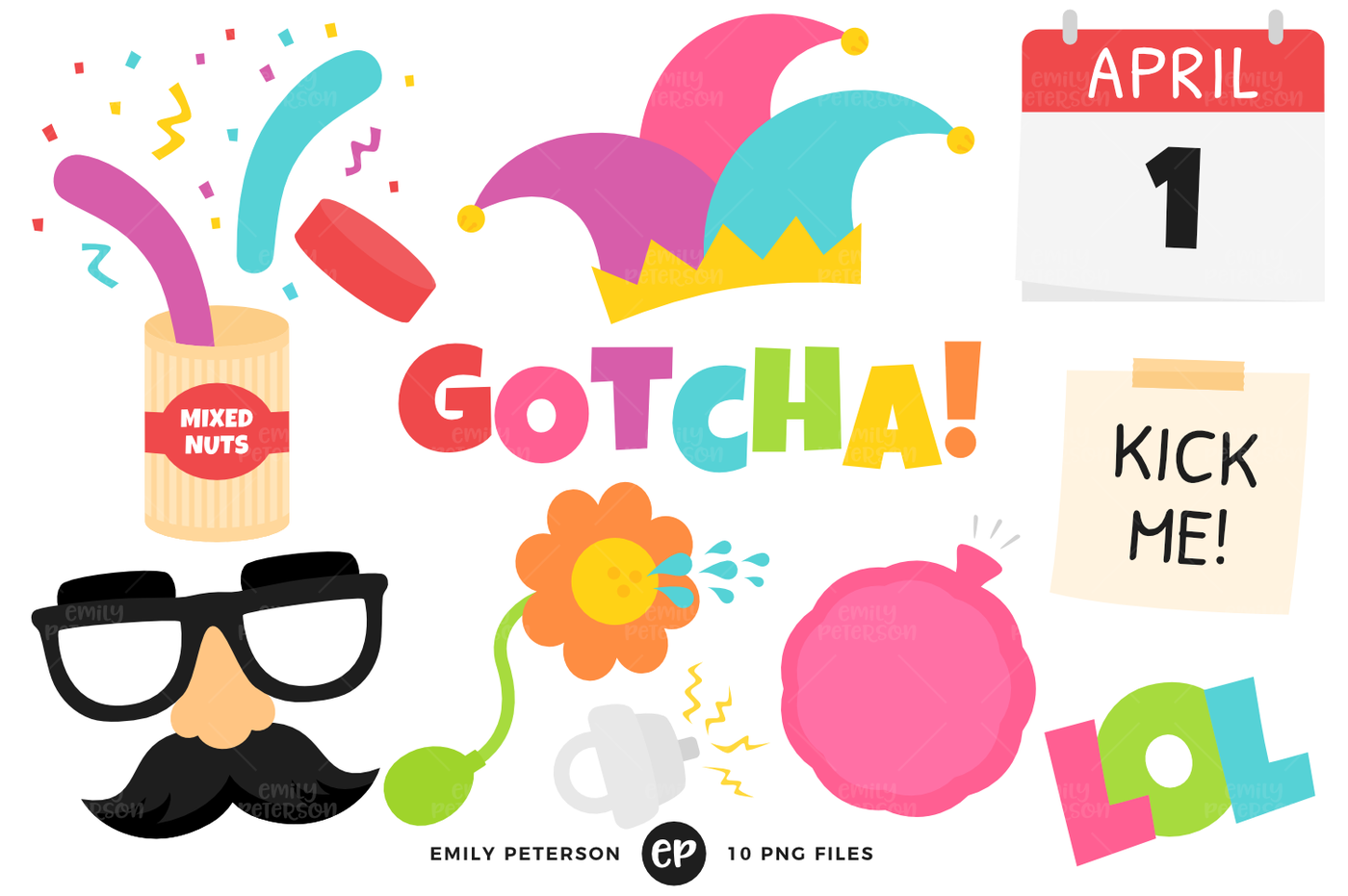 1400x931 April Fools Clipart By Emily Peterson Studio