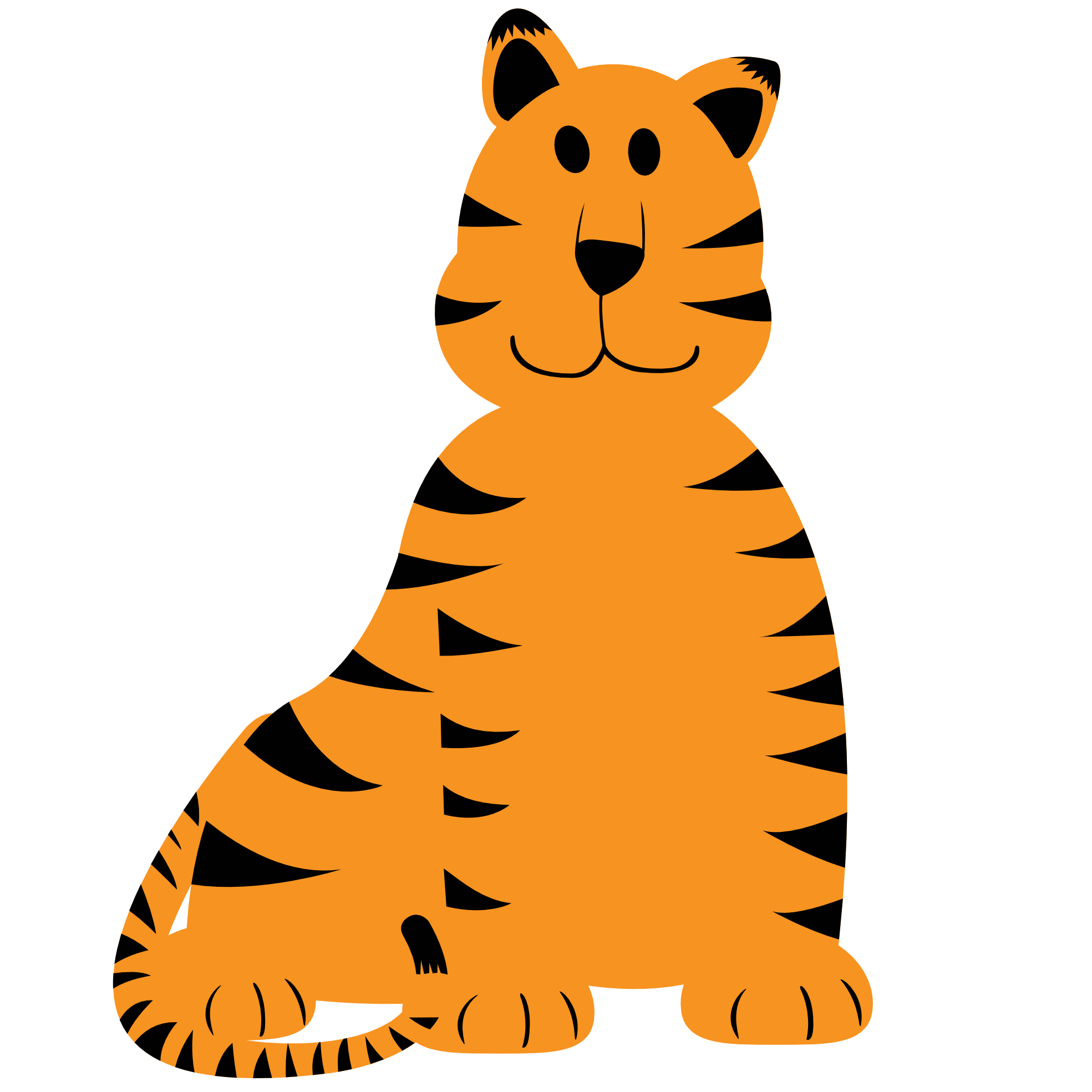 1969x1969 Tiger Cute Baby Clipart
