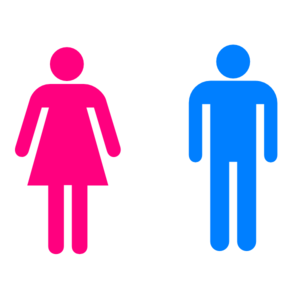300x300 Large Man Woman Bathroom Sign Clip Art