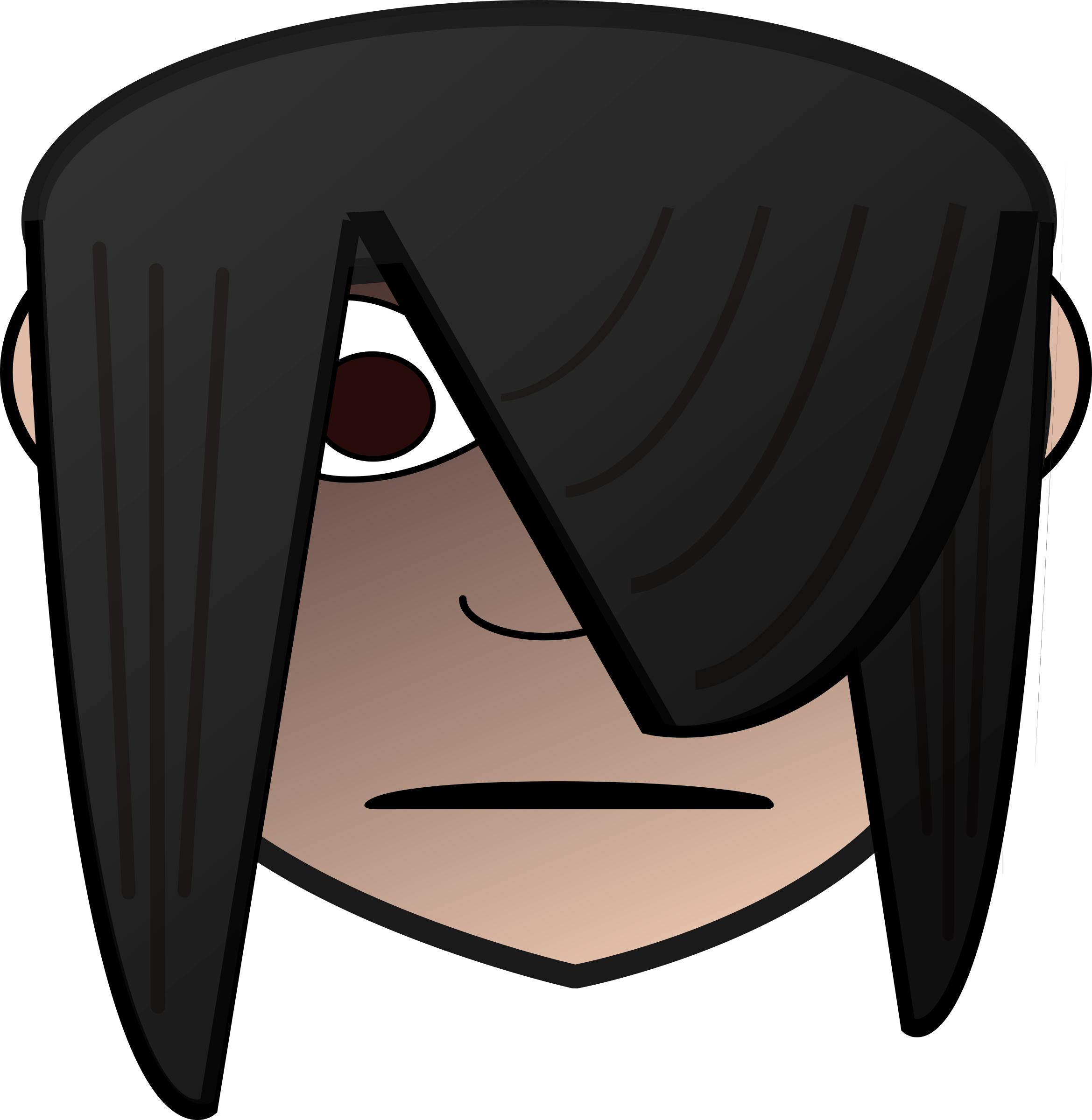 2339x2400 Emo Girl Head Light Icons Png