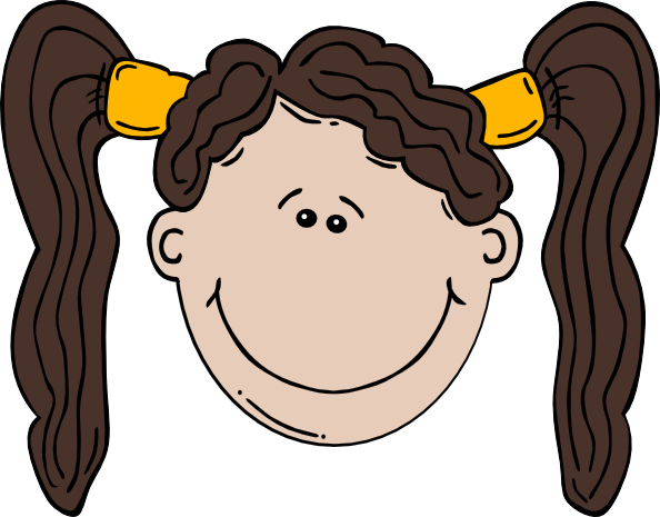 594x465 Girl Face Cartoon Clip Art Free Vector 4vector