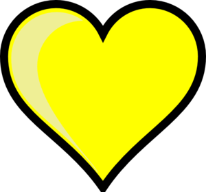 300x279 Yellow Heart Cliparts
