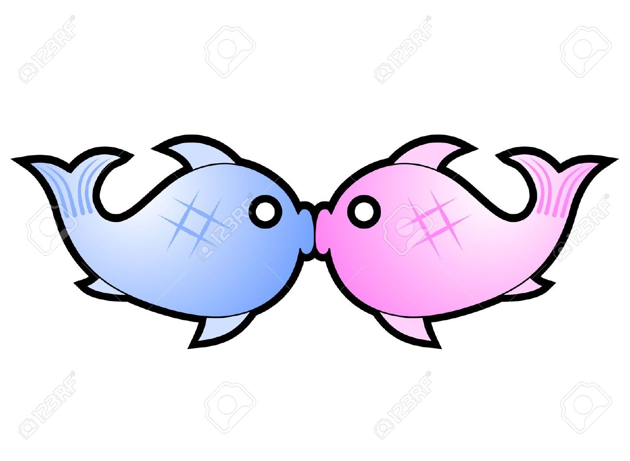 1300x951 Collection Of Two Fish Kissing Clipart High Quality, Free