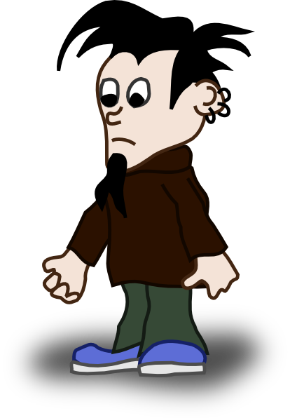 414x596 Emo Comic Character Clip Art