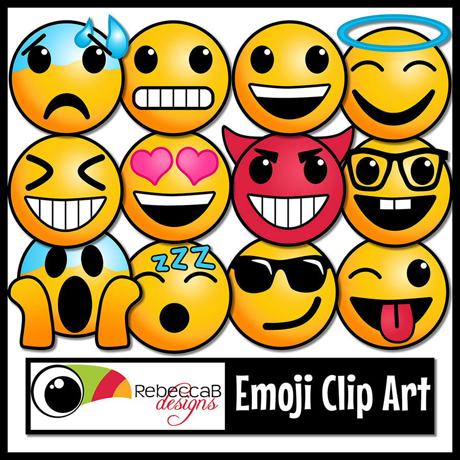 900x900 65 Emoji Clip Art Emoji Faces, Smiley Faces, Emotion Clip Art