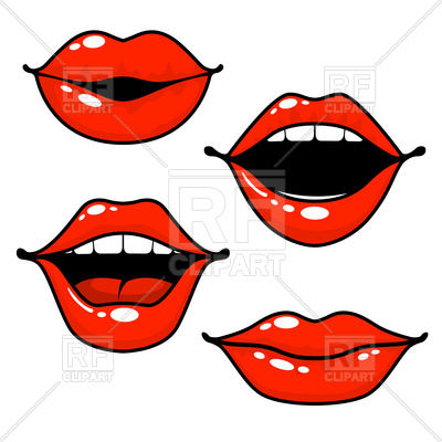 400x400 Woman Lips Emotions Royalty Free Vector Clip Art Image