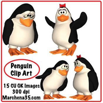 350x350 Cute Penguin Clip Art