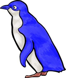255x300 Blue Penguin Clip Art