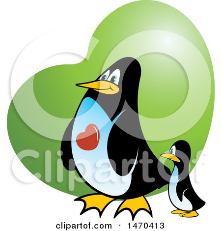 450x470 Clipart Of A Group Of Penguins