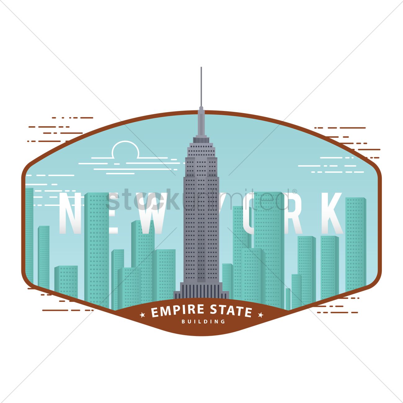 1300x1300 Empire State Building Vector Image