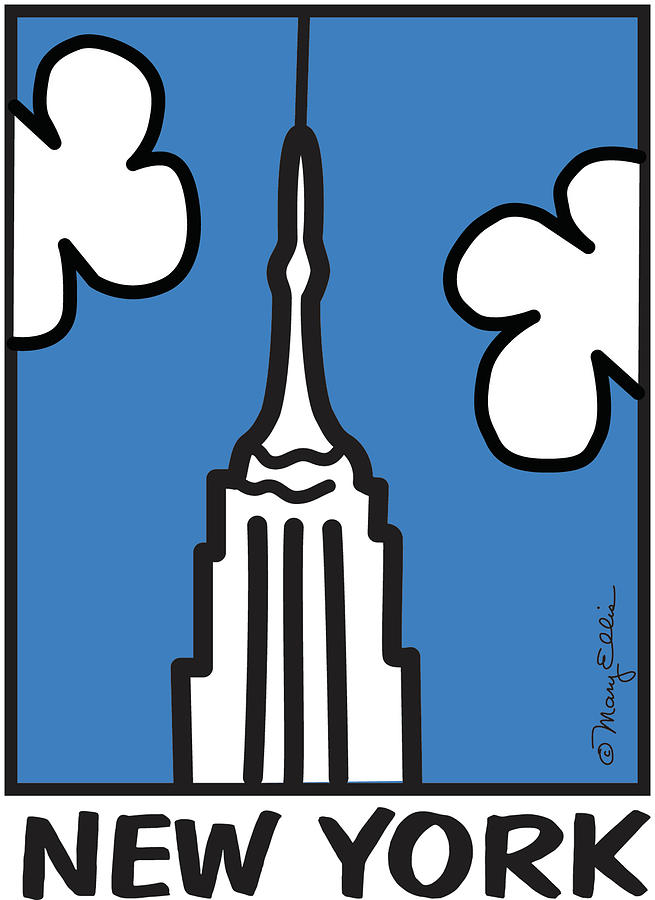 655x900 New York Empire State Building Digital Art By Mary Ellis