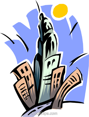 363x480 City Skyline Empire State Building Royalty Free Vector Clip Art