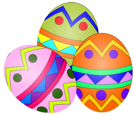564x490 Easter Egg Basket Clip Art