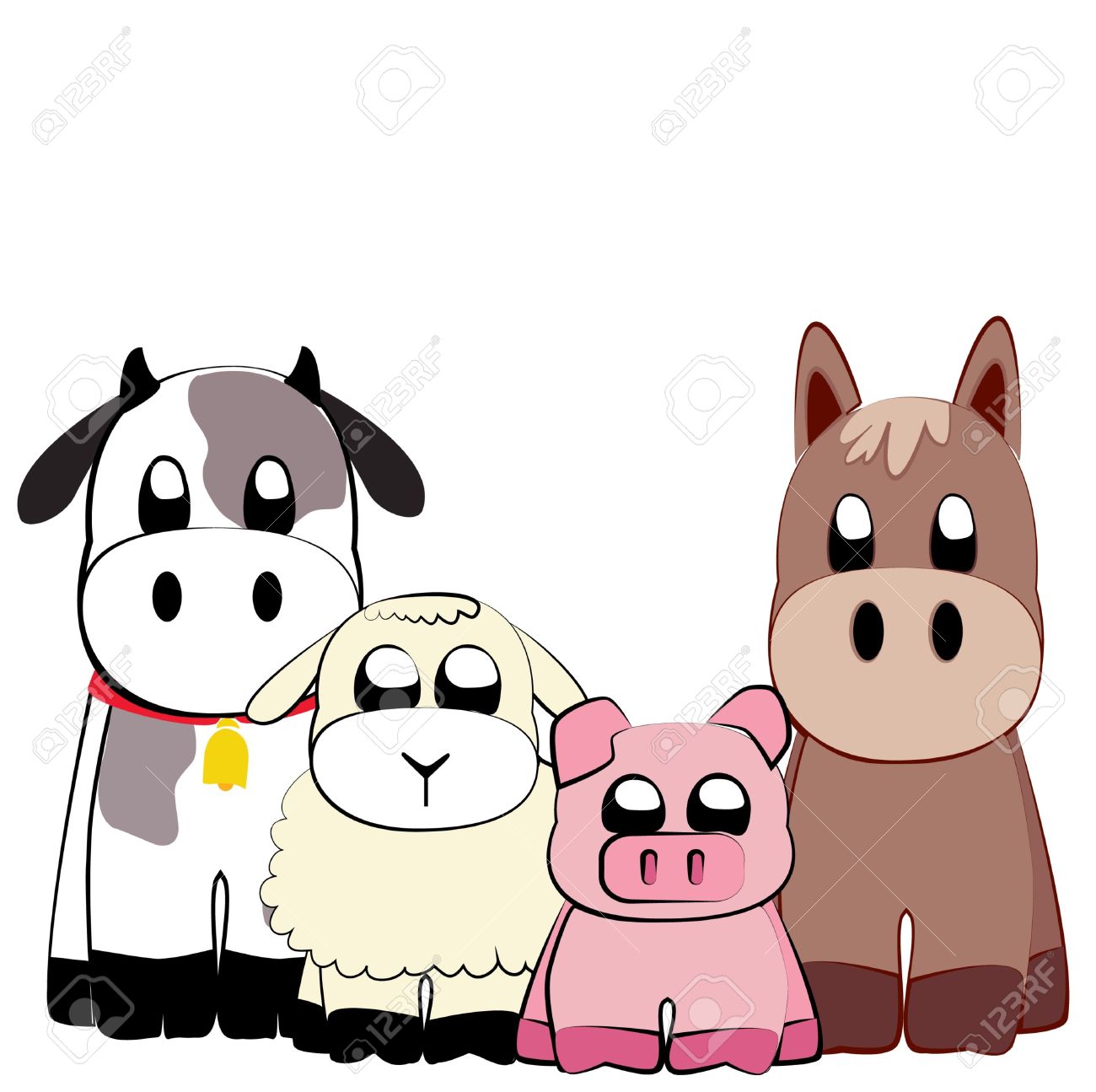 1300x1295 Cartoon Baby Farm Animals 101 Clip Art