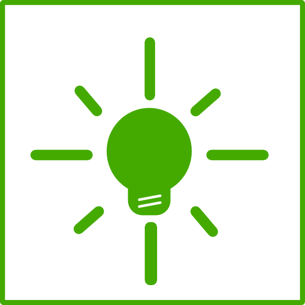 600x600 Green Light Bulb Energy Icon Clip Art