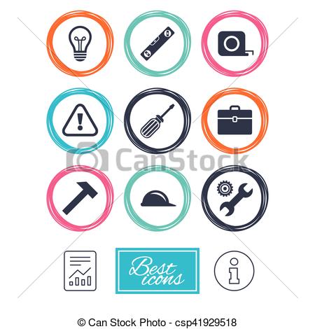 450x470 Repair, Construction Icons. Engineering Signs. Repair, Vector