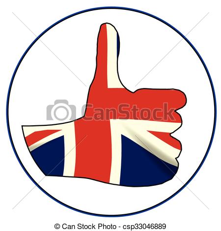 450x470 Thumbs Up England. A Union Jack Hand Giving The Thumbs Up