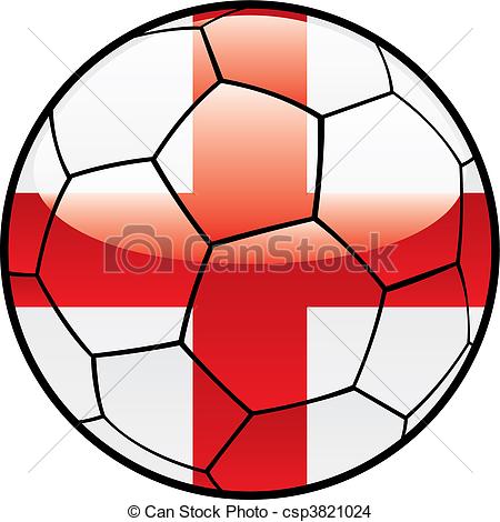 450x470 Fully Editable Vector Illustration Flag Of England On Soccer