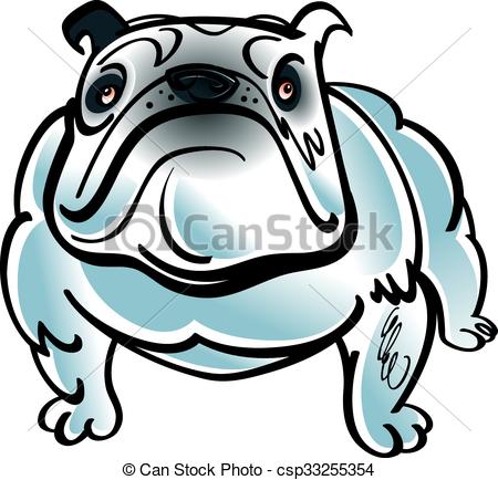 450x434 Colorful Illustration Of The Dog Bulldog Clipart Vector