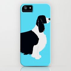 236x236 English Springer Spaniel Silhouette(S)' Sticker By Jenn Inashvili