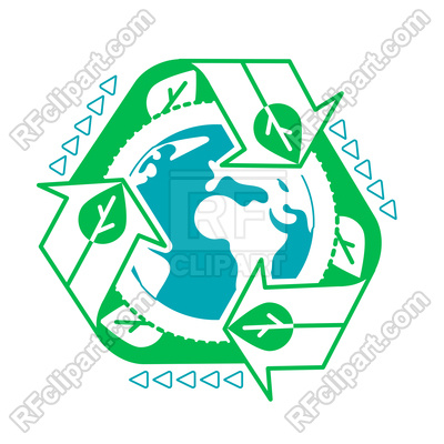 400x400 Environment Concept With Recycling Arrows Royalty Free Vector Clip