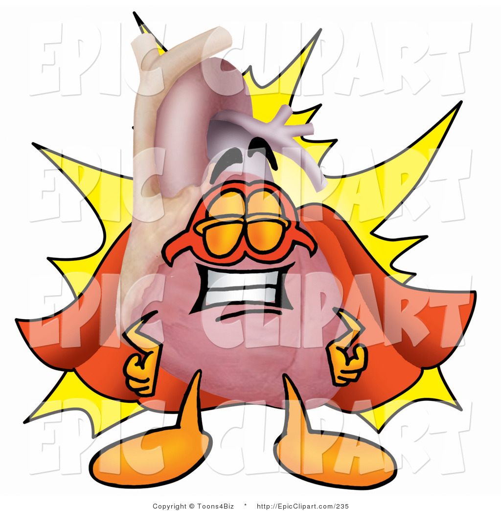 1024x1044 Clip Art Of A Human Heart Organ Mascot Cartoon Character Dressed