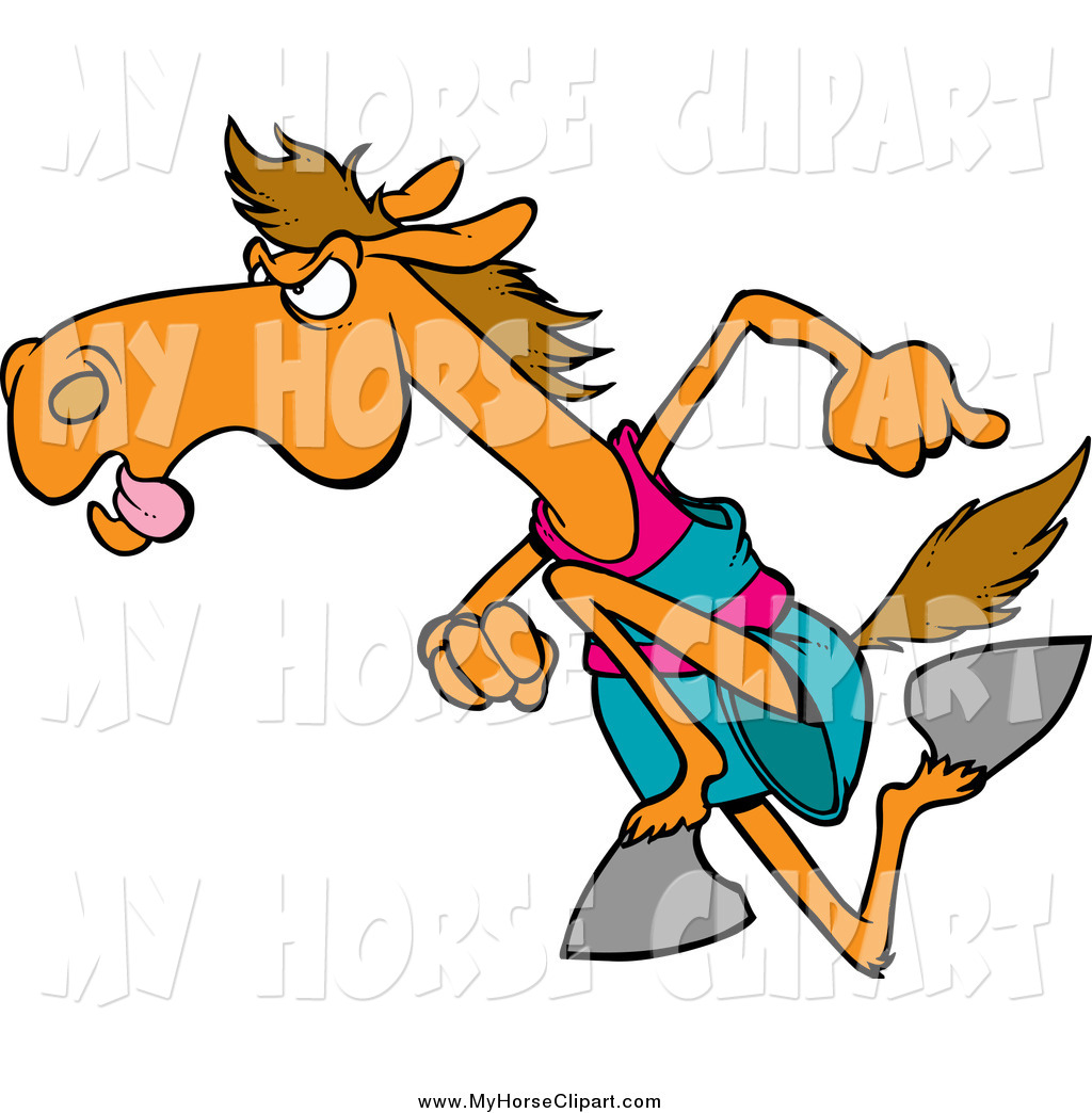 1024x1044 Clip Art Of A Running Racing Horse By Toonaday